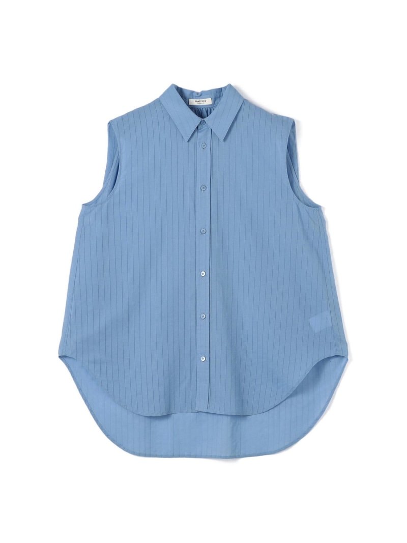 【SALE／40%OFF】ドビーストライプ ノースリーブレギュラーカラーシャツ MACPHEE トゥモローランド トップス シャツ・ブラウス ホワイト レッド【RBA_E】【送料無料】[ Fashion]｜TOMORROWLAND 8,415円