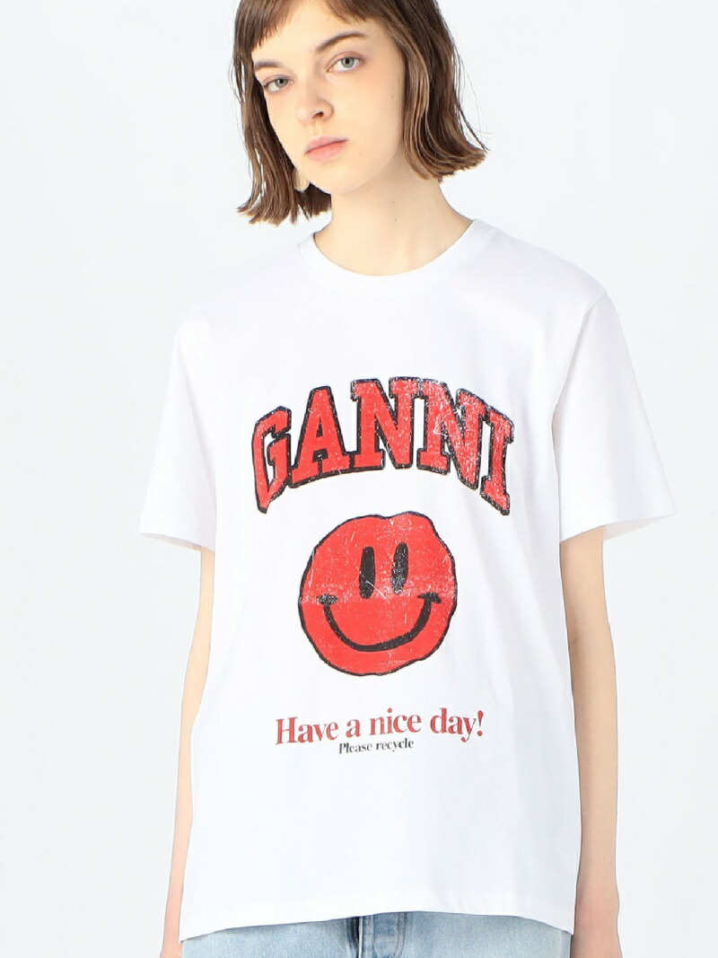 上質で快適 Ganni コットン プリントtシャツ Tomorrowland Buying Wear トゥモローランド カットソー Tシャツ 送料無料 Rakuten Fashion 在庫あり 即納 Fiker Org