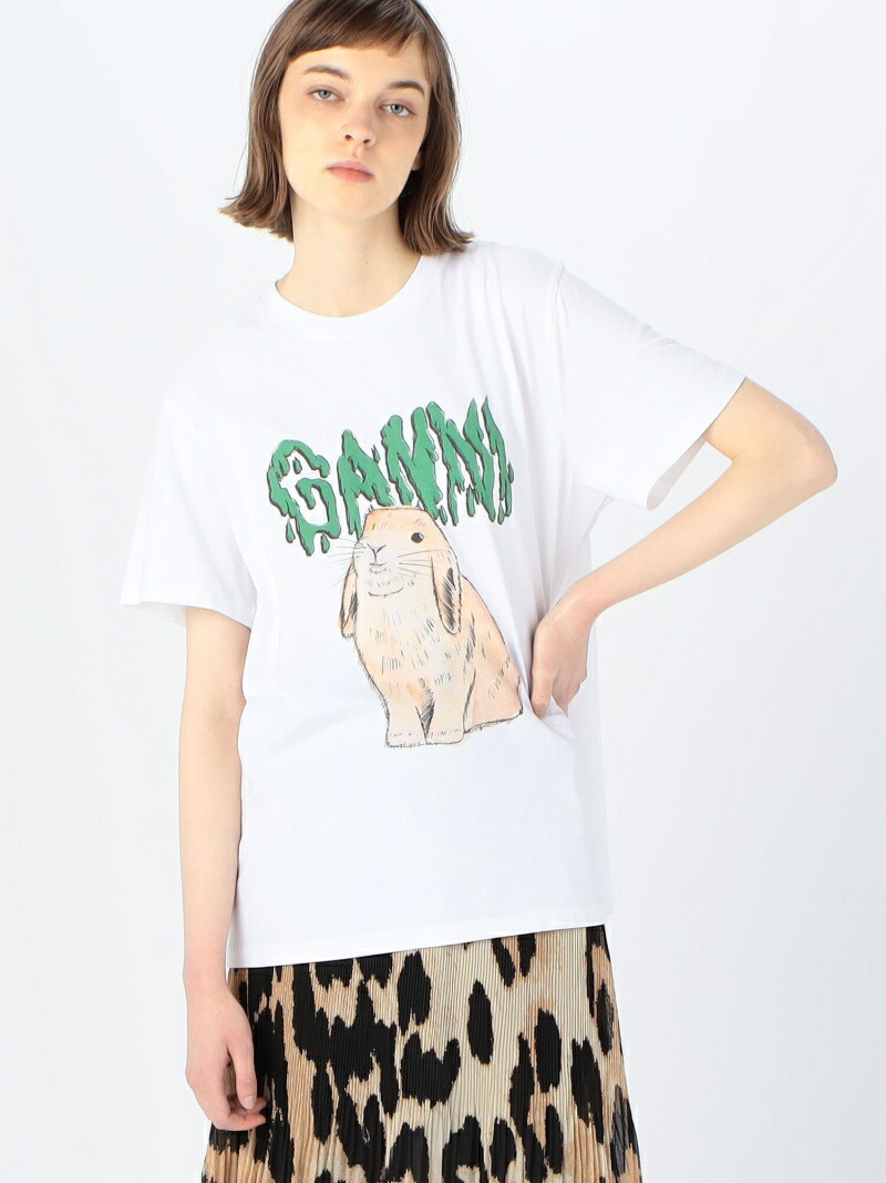 受賞店舗 Ganni コットン プリントtシャツ Tomorrowland Buying Wear トゥモローランド カットソー Tシャツ 送料無料 Rakuten Fashion 公式の Fiker Org