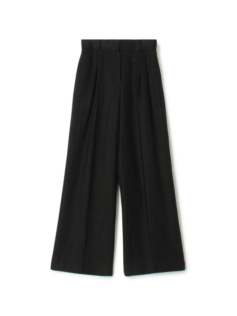 【SALE／60%OFF】ウェットリネン タックワイドパンツ DES PRES トゥモローランド パンツ スラックス・ドレスパンツ ブラック【RBA_E】【送料無料】[ Fashion] 12,038円