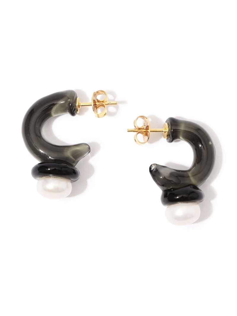 LEVENS JEWELS MINI PEARL HOOPS ピアス TOMORROWLAND GOODS トゥモローランド アクセサリー・腕時計 ピアス ホワイト ブラック【送料無料】[ Fashion]｜TOMORROWLAND