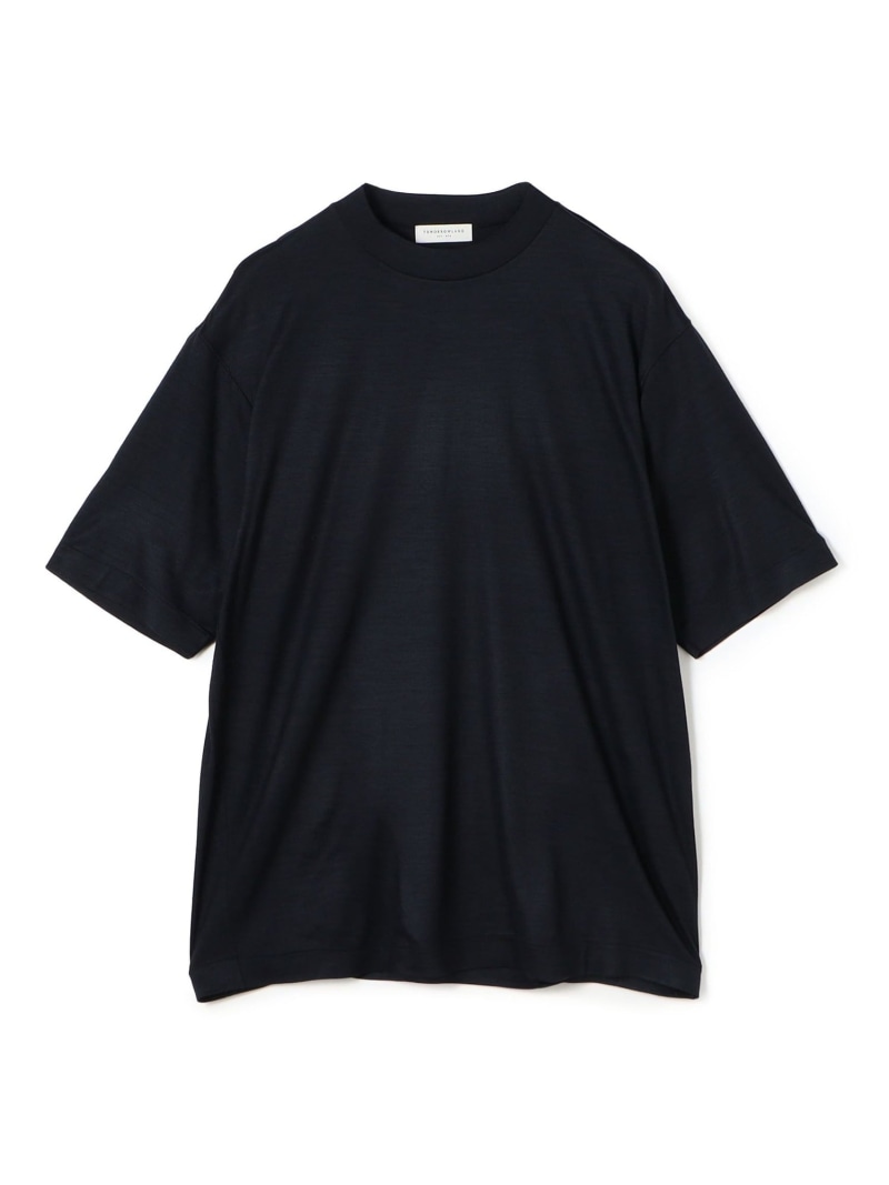 【SALE／30%OFF】ウールジャージー モックネック ハーフスリーブカットソー TOMORROWLAND MEN トゥモローランド トップス カットソー・Tシャツ ベージュ ネイビー ホワイト【RBA_E】【送料無料】[ Fashion]｜TOMORROWLAND