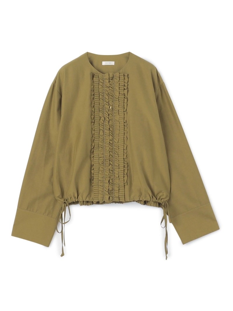 【SALE／40%OFF】コットンシルクポプリン フリルブルゾン DES PRES トゥモローランド ジャケット・アウター ブルゾン・ジャンパー ホワイト カーキグリーン【RBA_E】【送料無料】[ Fashion]