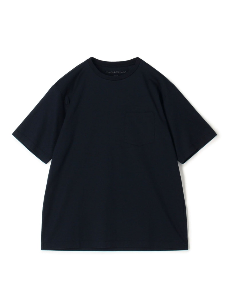 ギザコットン ハーフスリーブ ポケットTシャツ TOMORROWLAND MEN トゥモローランド トップス カットソー・Tシャツ ベージュ ブラウン ネイビー レッド【送料無料】[ Fashion]
