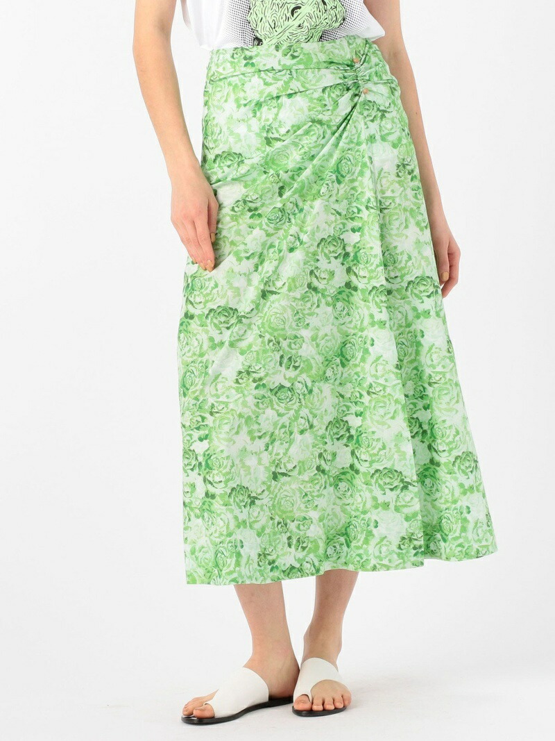 格安人気 Ganni コットンポプリン ローズプリントサイドスリットマキシスカート Tomorrowland Buying Wear トゥモローランド スカート フレアスカート Rakuten Fashion 激安単価で Mehtris Com