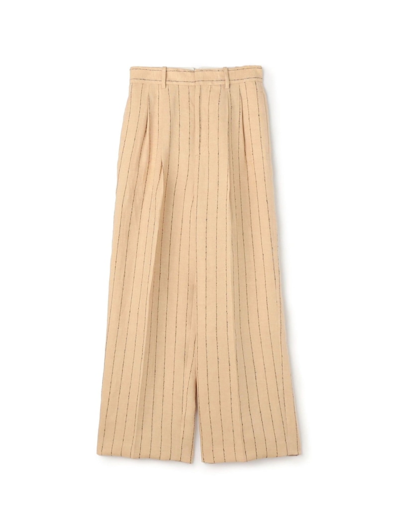 【SALE／40%OFF】ダブルカバーリネン タックワイドパンツ MACPHEE トゥモローランド ズボン下 余分の物のズボン下 ベージュ【RBA_E】【貨物輸送無料】[ Fashion]