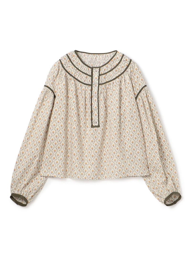 【SALE／40%OFF】コットンローンプリント クルーネックブラウス SOULEIADO トゥモローランド トップス シャツ・ブラウス ブラック ピンク【RBA_E】【送料無料】[ Fashion]｜TOMORROWLAND