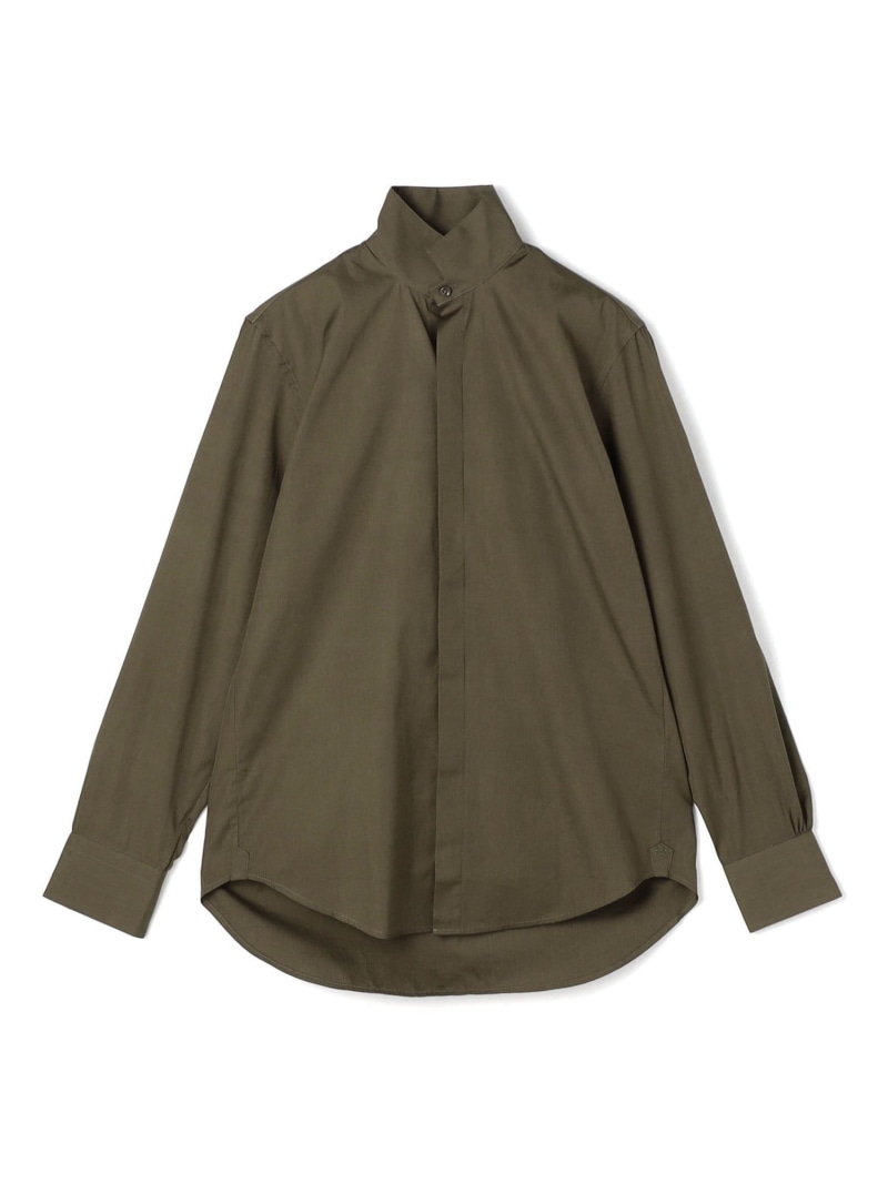 BOURRIENNE AMAZONE スタンドカラーシャツ TOMORROWLAND BUYING WEAR トゥモローランド トップス シャツ・ブラウス グリーン【送料無料】[ Fashion]｜TOMORROWLAND