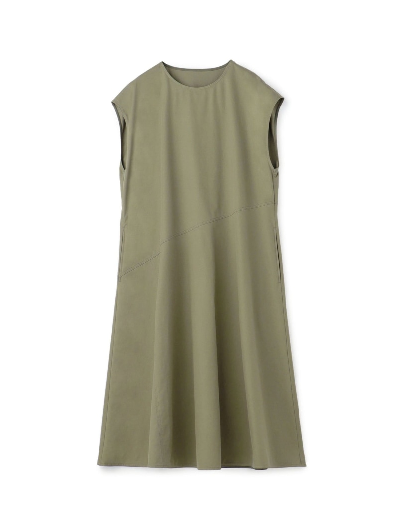 【SALE／40%OFF】ノンマーセライズドコットン フレンチスリーブワンピース GALERIE VIE トゥモローランド ワンピース・ドレス ワンピース グリーン ブラウン【RBA_E】【送料無料】[ Fashion]｜TOMORROWLAND