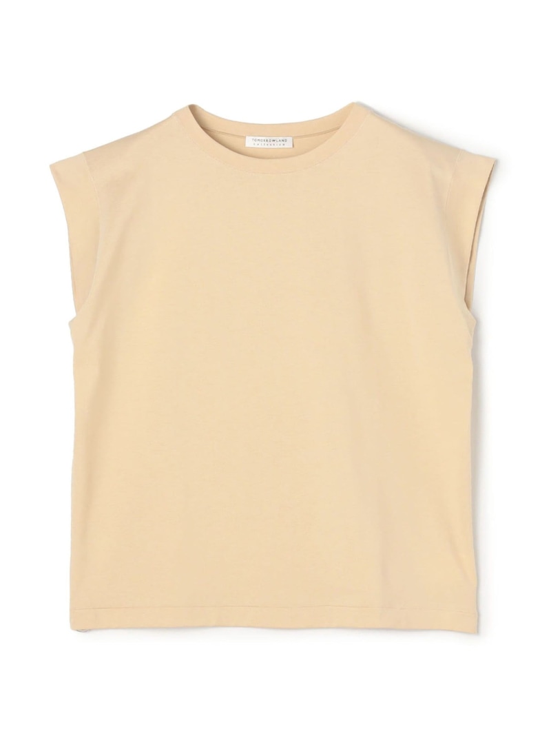 スーピマコットンジャージー フレンチスリーブプルオーバー TOMORROWLAND collection トゥモローランド トップス カットソー・Tシャツ ブラウン ベージュ ネイビー ブラック グレー ホワイト ピンク イエロー【送料無料】[ Fashion] 13,200円