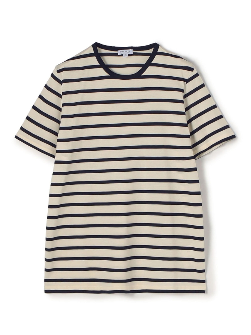 SUNSPELコットン クルーネックTシャツ TOMORROWLAND BUYING WEAR トゥモローランド トップス カットソー・Tシャツ ネイビー グレー【送料無料】[ Fashion]