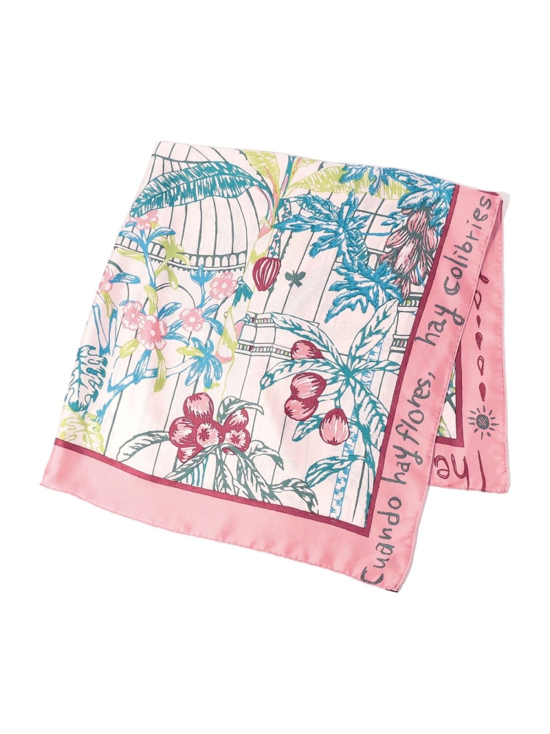 MANIPURI GARDEN シルクスカーフ TOMORROWLAND GOODS トゥモローランド ファッション雑貨 スカーフ・バンダナ ピンク オレンジ【送料無料】[ Fashion] 15,840円