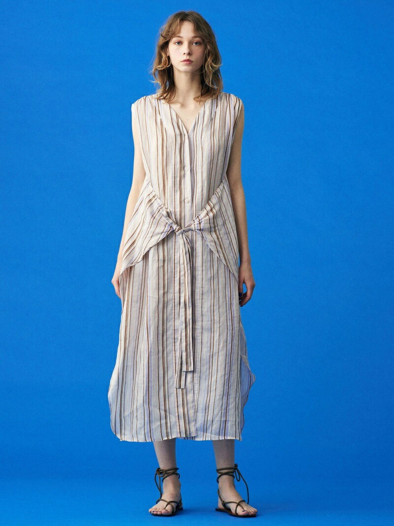 在庫あり 即納 ラミーマルチストライプ ノースリーブパレオワンピース Macphee トゥモローランド ワンピース ワンピースその他 送料無料 Rakuten Fashion 内祝い Itready Gr