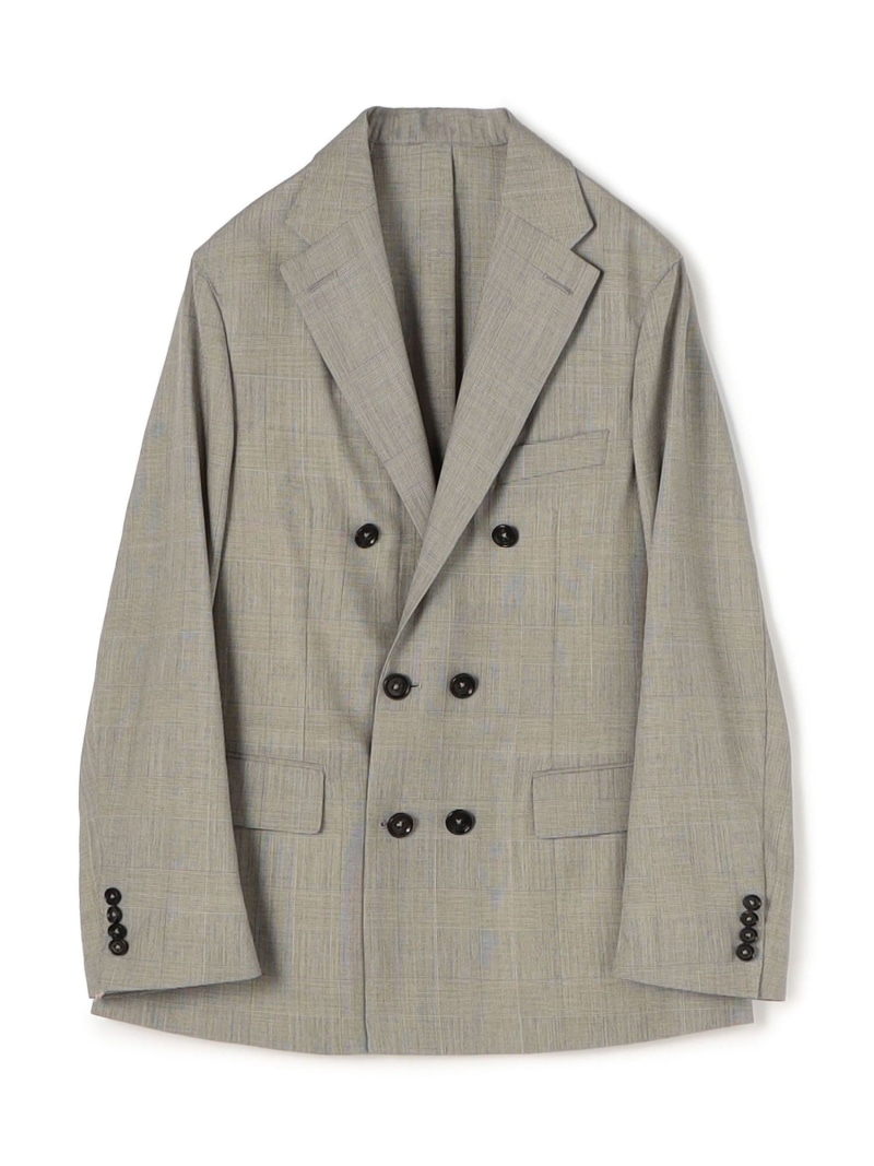 【SALE／50%OFF】ウールシルク ダブルブレステッド 6Bジャケット TOMORROWLAND MEN トゥモローランド ジャケット・アウター テーラードジャケット・ブレザー グレー ネイビー【RBA_E】【送料無料】[ Fashion]｜TOMORROWLAND
