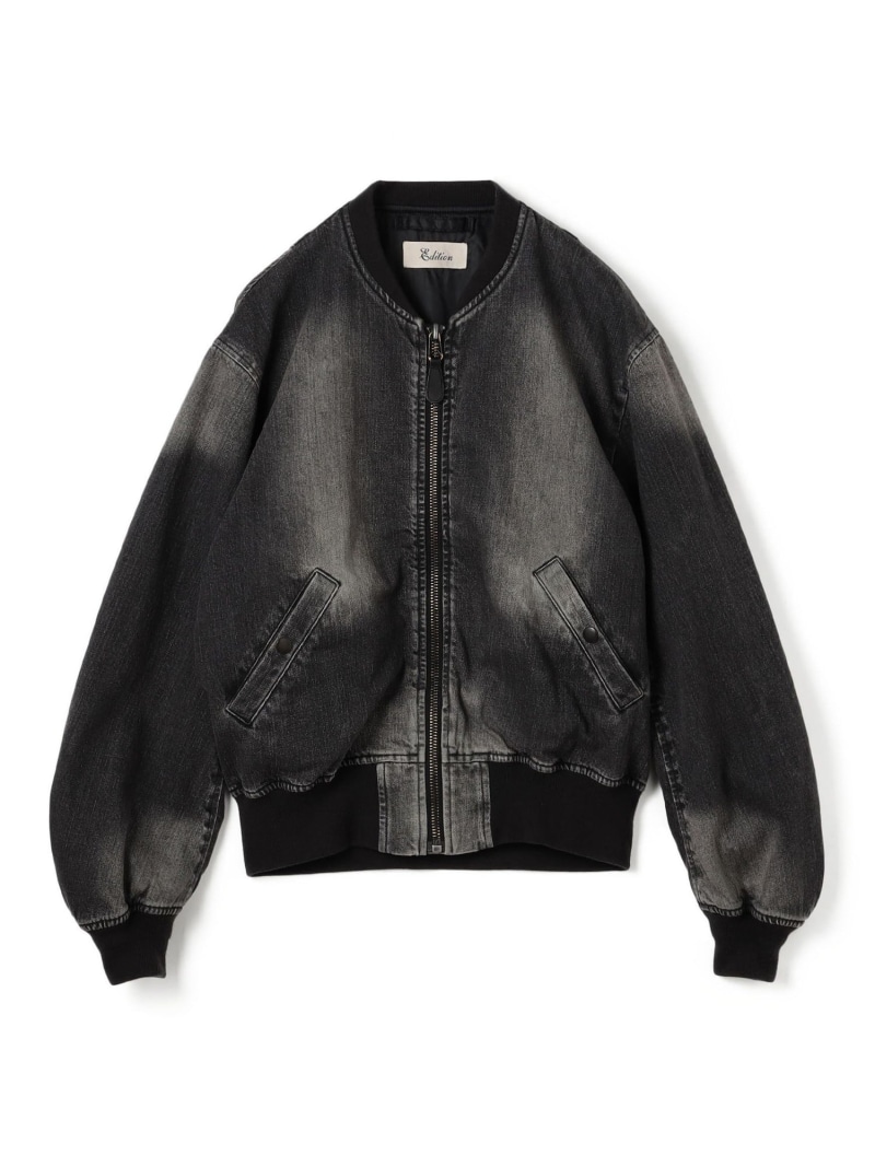 ブラックデニム MA-1ジャケット EDITION トゥモローランド ジャケット・アウター MA-1 ブラック グレー【送料無料】[ Fashion]