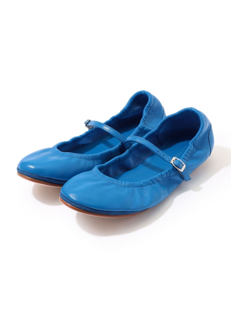 GALERIE VIE DANCE 滑っこいシューズ TOMORROWLAND GOODS トゥモローランド シューズ・靴 バレーシューズ 青碧 黄色 白いこと【貨物輸送無料】[ Fashion]