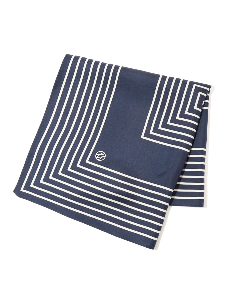 LE SCARF ストライプスカーフ TOMORROWLAND GOODS トゥモローランド ファッション雑貨 スカーフ・バンダナ ネイビー ベージュ【送料無料】[ Fashion]