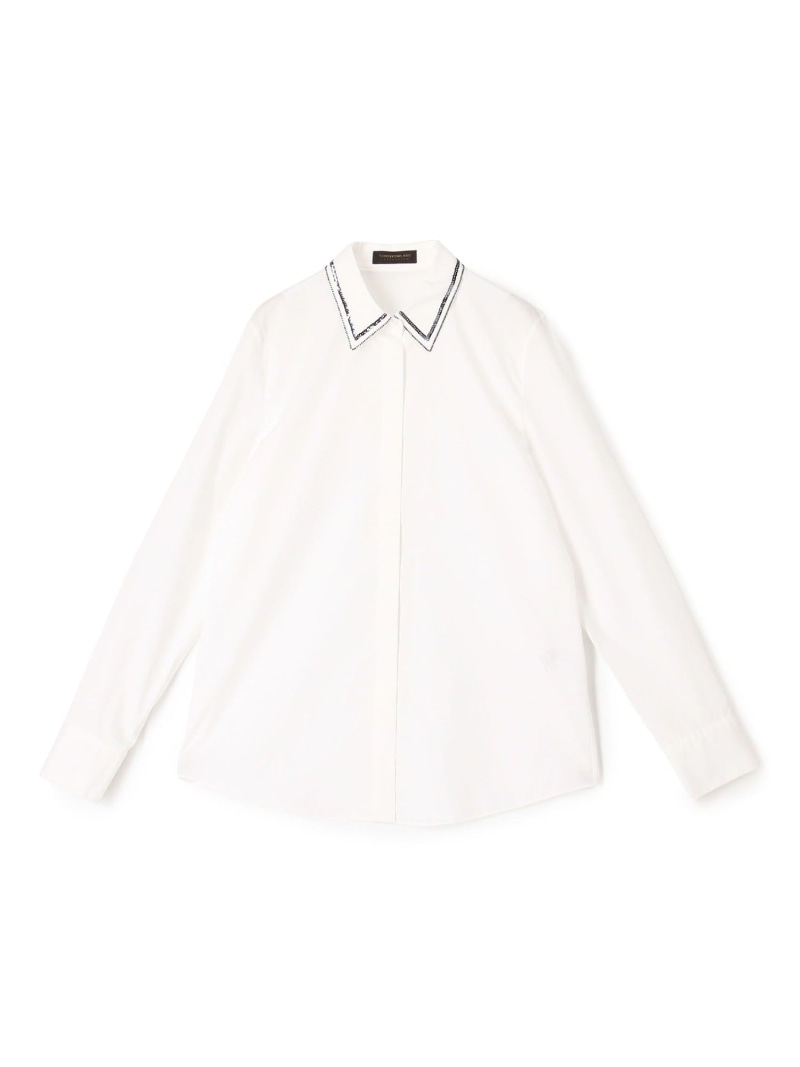 【SALE／42%OFF】スーピマブロード スパンコールカラーシャツ TOMORROWLAND collection トゥモローランド トップス シャツ・ブラウス ホワイト【RBA_E】【送料無料】[ Fashion]｜TOMORROWLAND