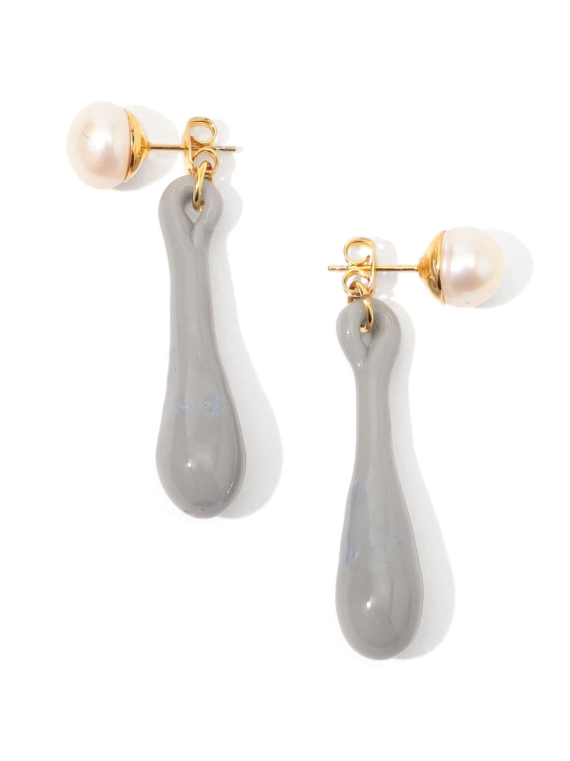 LEVENS JEWELS Pearl&Tear ピアス TOMORROWLAND GOODS トゥモローランド アクセサリー・腕時計 ピアス グレー ブラック【送料無料】[ Fashion]｜TOMORROWLAND