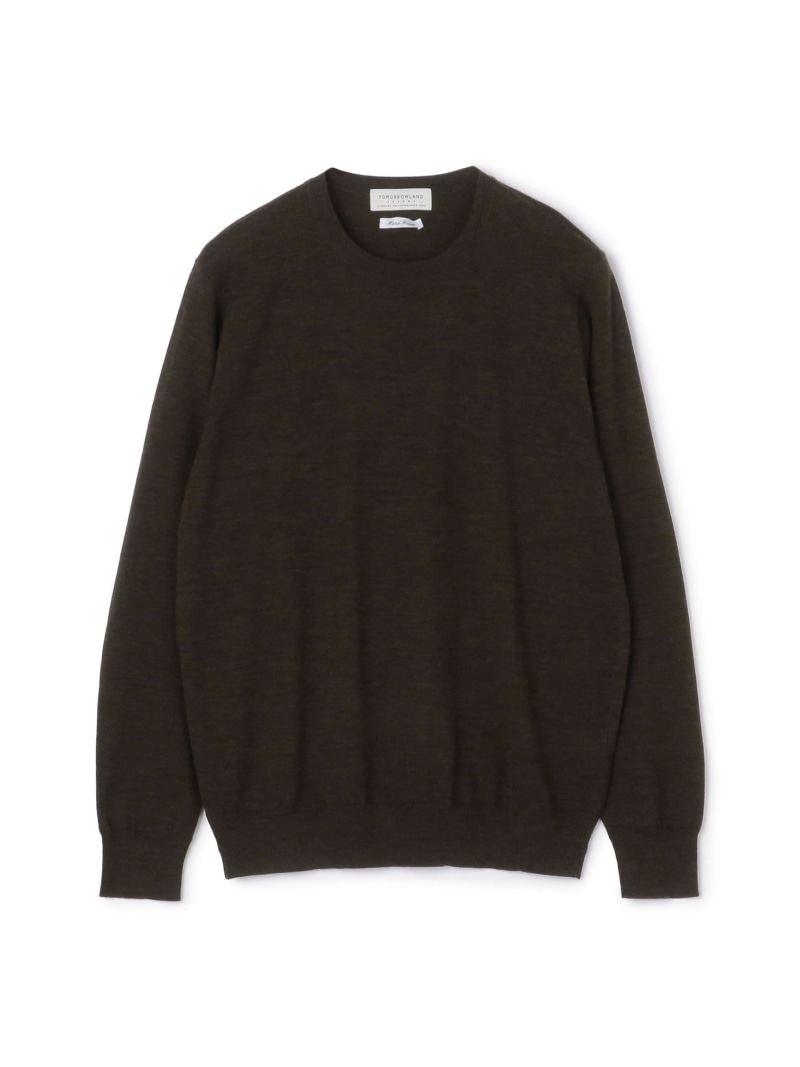 TOMORROWLAND tricot スーパーファインメリノウール クルーネックプルオーバー S-WOOL TOMORROWLAND MEN トゥモローランド トップス ニット グレー グリーン ブラウン イエロー ブラック ワインレッド ネイビー【送料無料】[ Fashion]