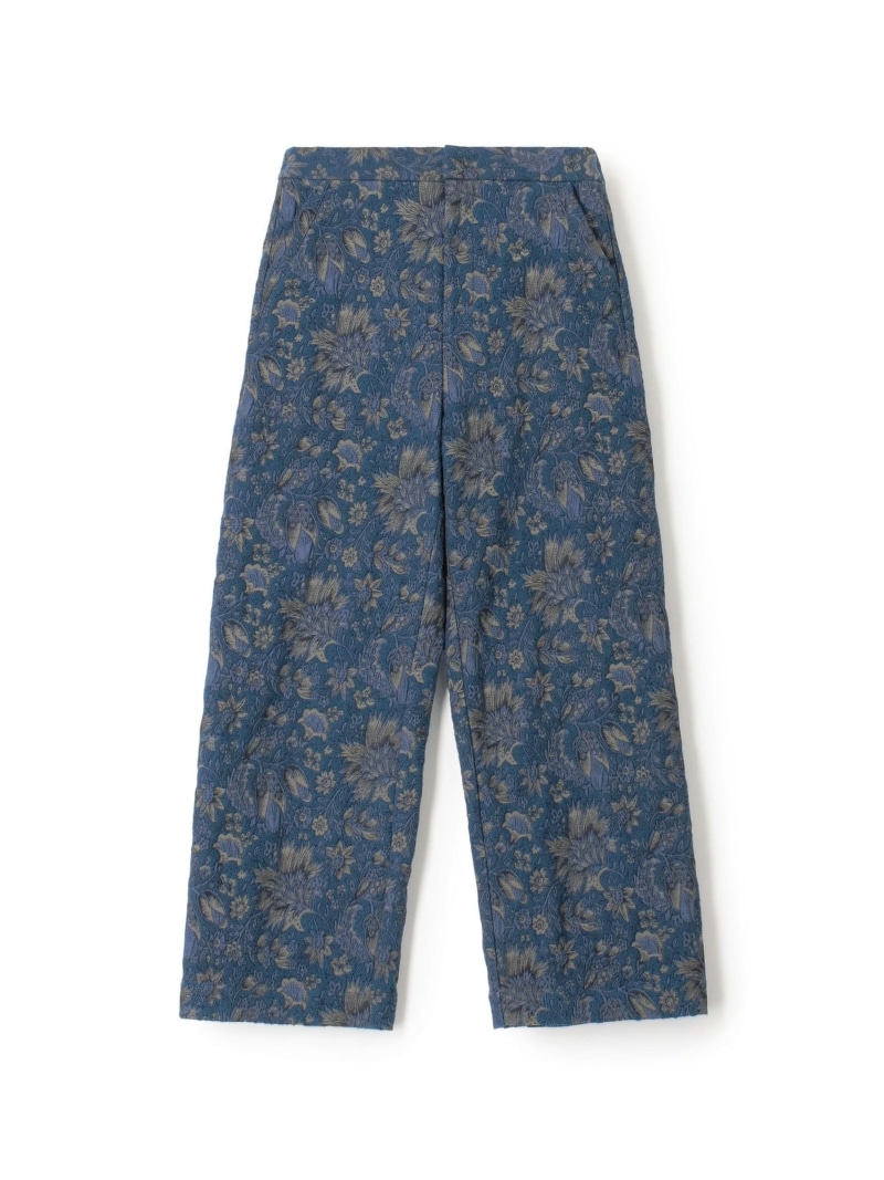 【SALE／40%OFF】コットンポリエステルジャカード セミワイドストレートパンツ SOULEIADO トゥモローランド パンツ その他のパンツ ブルー【RBA_E】【送料無料】[ Fashion]｜TOMORROWLAND
