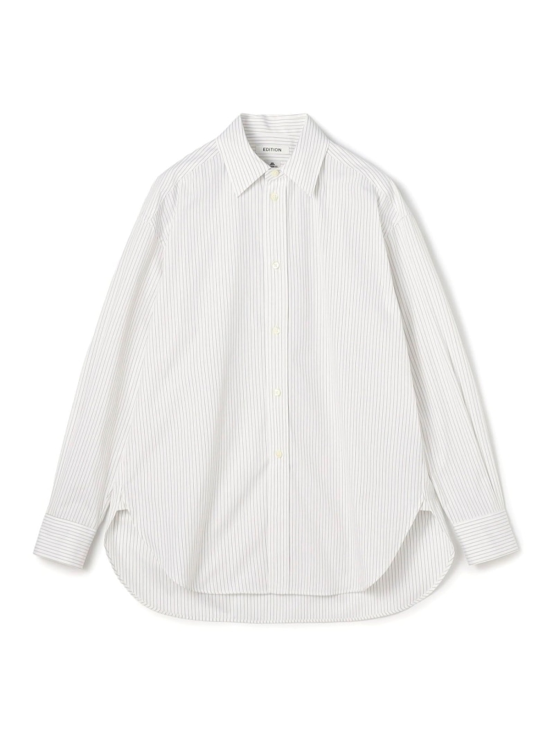 THOMAS MASON ストライブシャツ EDITION トゥモローランド トップス シャツ・ブラウス ホワイト【送料無料】[ Fashion]