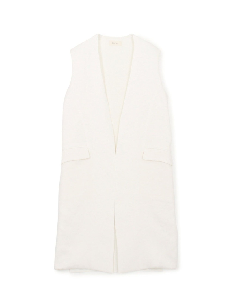 【SALE／30%OFF】ファブリックコンビ ロングジレ DES PRES トゥモローランド トップス ベスト・ジレ ネイビー ベージュ ホワイト【RBA_E】【送料無料】[ Fashion]