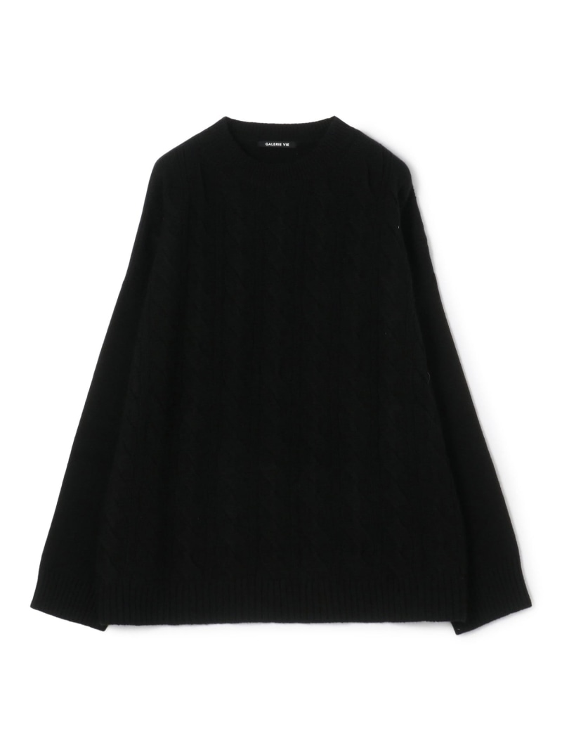 モンゴルカシミヤ クルーネックプルオーバー GALERIE VIE トゥモローランド トップス ニット ブラック【送料無料】[ Fashion] 45,045円