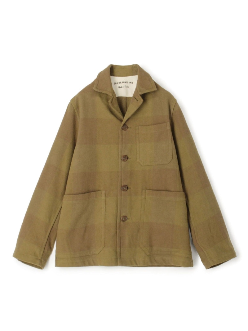【SALE／50%OFF】インドコットンネル ブルゾン TOMORROWLAND MEN トゥモローランド ジャケット・アウター ブルゾン・ジャンパー ブラウン ネイビー【RBA_E】【送料無料】[ Fashion]