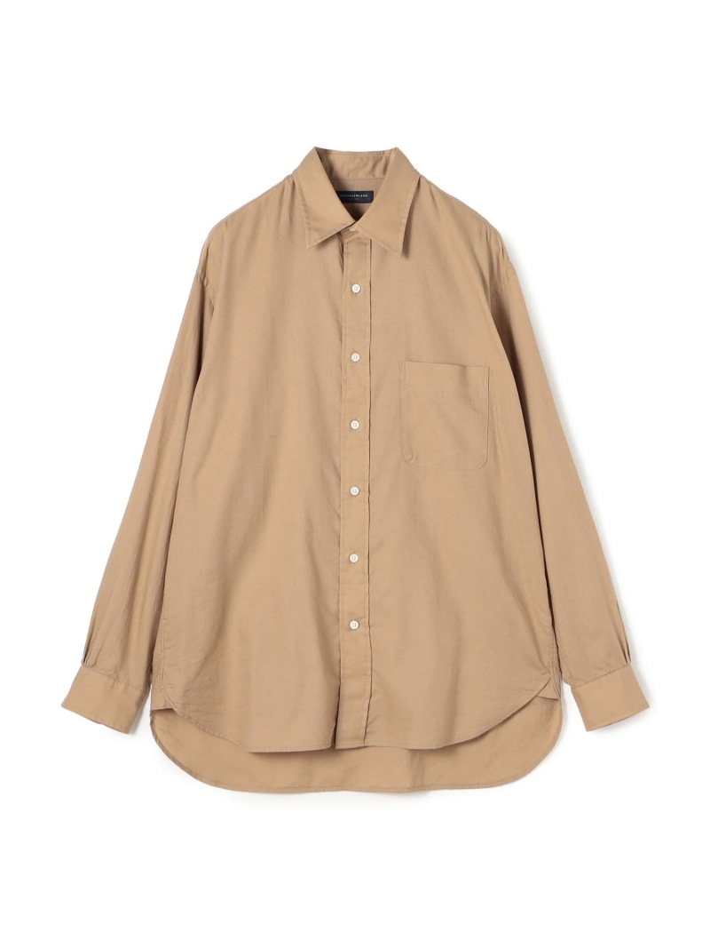 【SALE／50%OFF】コットンフランネルビエラ ロングスリーブシャツ ALBINI TOMORROWLAND MEN トゥモローランド トップス シャツ・ブラウス ブラック ベージュ ブラウン【RBA_E】【送料無料】[ Fashion]｜TOMORROWLAND