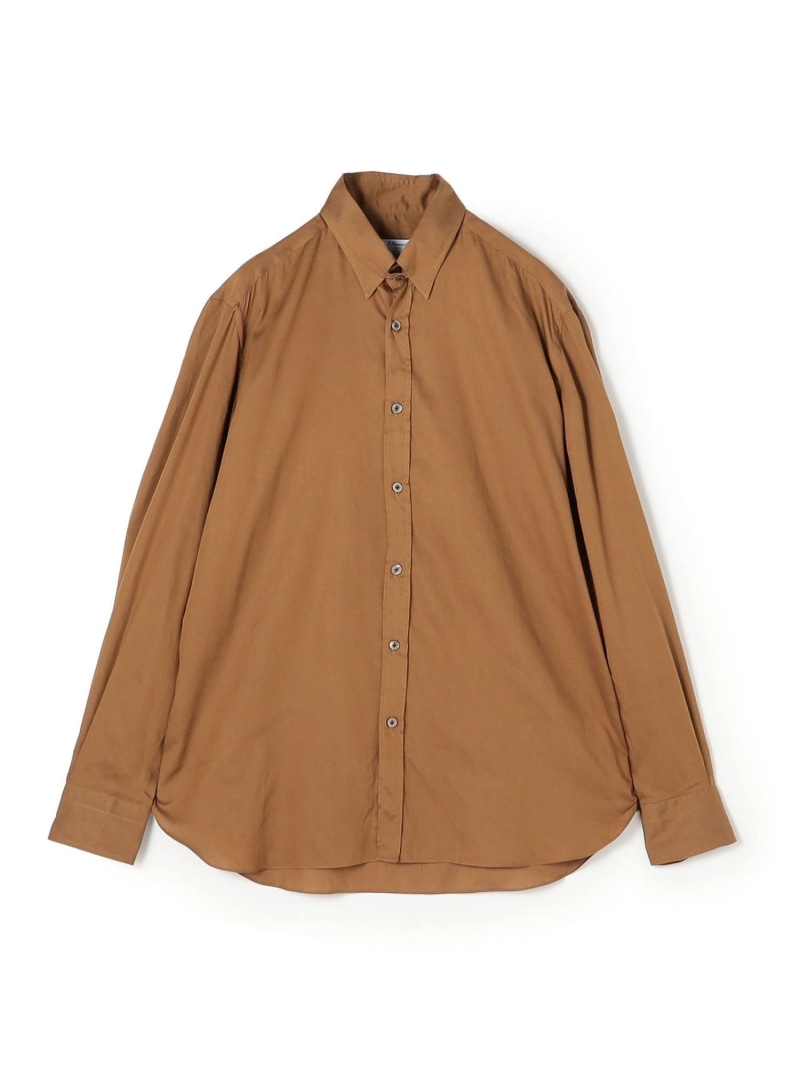 ERRICO FORMICOLA 繊維素綿織物 タブカラーロングスリーブシャツ TOMORROWLAND BUYING WEAR トゥモローランド トップス プルオーバー・トップ 赤銅色【貨物輸送無料】[ Fashion]