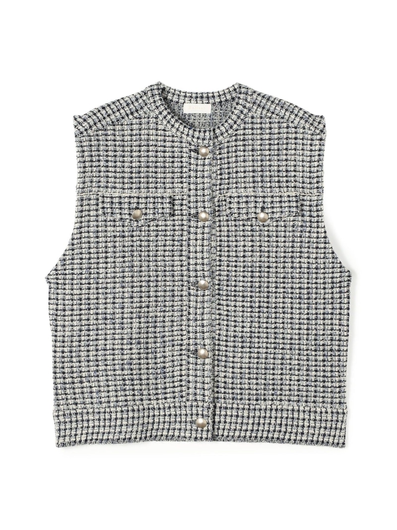 楽天市場】Ballsey ボールジィ｜フェザーヤーン ペプラムベスト 11-02