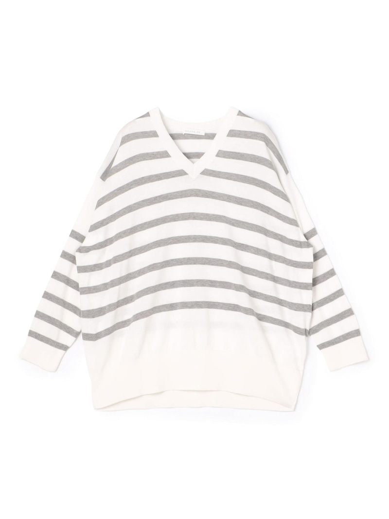 【SALE／40%OFF】プレーンコットン Vのど首ティーシャツ GALERIE VIE トゥモローランド トップス 編み物 米国海軍 薄墨色 緑であること【RBA_E】【貨物輸送無料】[ Fashion] ニット・セーター-セーター-トップス