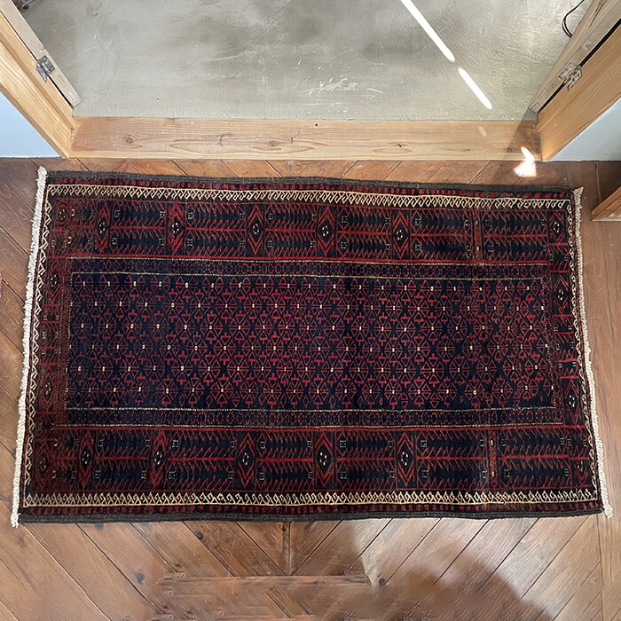 【Vintage Rug】ヴィンテージラグ ビンテージ イランラグ イラン引っ敷き 赤いこと 米国海軍