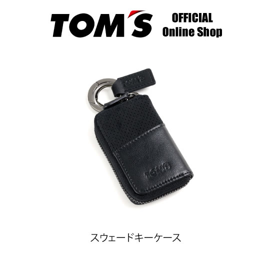 ＼百貨店大売り出し10%OFF／ スマートキーケース スエードクロス トムス 手当たり容れもの 車 鍵 納める スウェード 起毛 なめし革 調 カラビナ 付 メンズ レディース 汎用 トヨタ レクサス GR 黒 黒いこと 今めかしい 差し上げ物 TGD25-SERKC