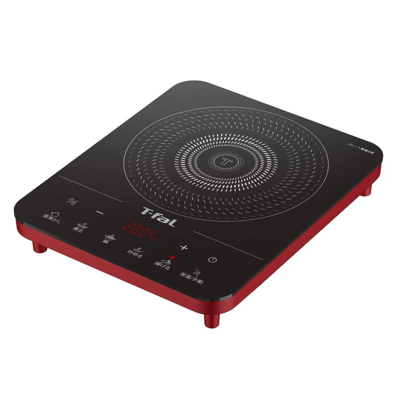 ティファール 卓上IH調理器 卓上IHコンロ 1400W タッチパネル 6つの調理プログラム 「フルフラットIH リーガルレッド」 IHコンロ IHクッキングヒーター IH2025JP｜TOMstore