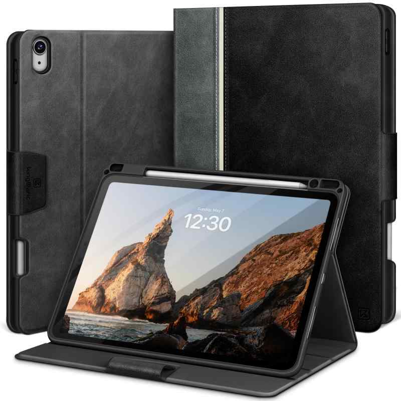 iPad Air 11インチ ケース (M4/M3/M2、2026/2025/2024)・iPad Air 第5/4世代 ケース (2022/2020) 10.9 インチ 手帳型 ペンシル収納 Apple Pencilのワイヤレス充電対応 ペンホルダー