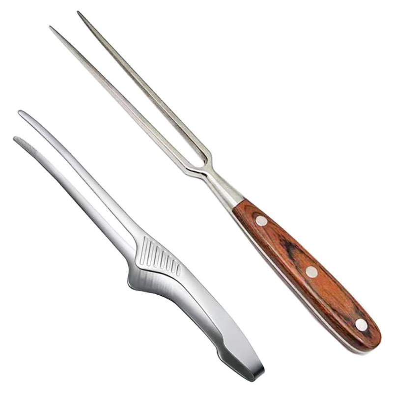 楽天市場】 カービングフォークとトング 2本セット ステンレス鋼