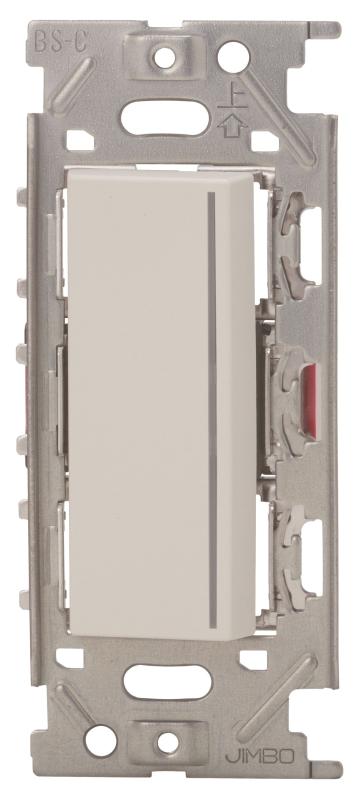 神保電器/N3路ガイド・チェックランプ付きスイッチセット シングル ピュアホワイト(PW) N01013