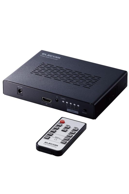 エレコム 4画面分割 HDMI画面分割器 マルチビューワー 4K(3840×2160)60Hz ps4/5 switch対応 画面回転可能 8つのレイアウト選択 黒 VSP-VWCHD14BK 11031426_0.jpg