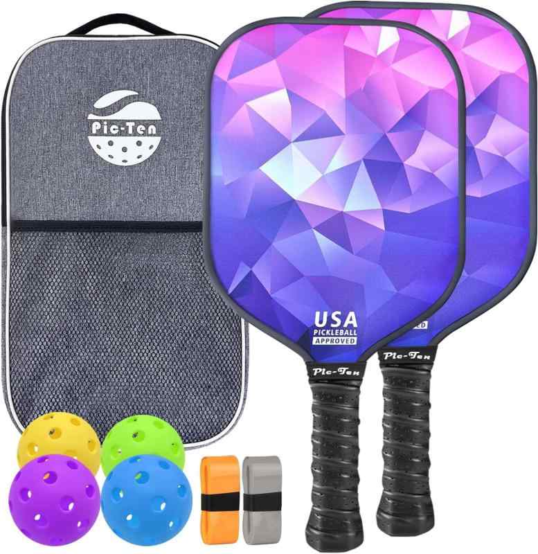 楽天市場】Pic-Tenピックルボールパドル2個セットUSAPA承認ファイバー