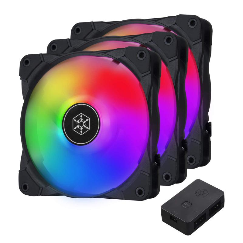 Silverstone 【Air Blazerシリーズ】 120i Lite 3個パック 美しい 3in1 アドレッサプル RGBファン SST-AB120I-ARGB-3PK