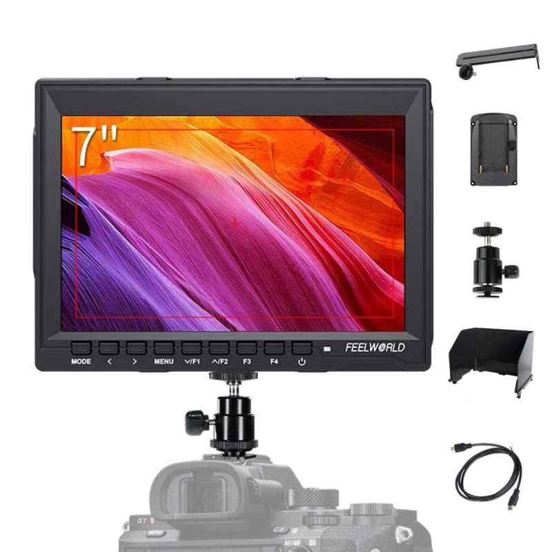カメラ＆ビデオカメラ用モニター 7インチ IPS 超薄型 HD 1280×800 4K HDMI 出力/入力 FW759 日本語設定 オンカメラ フィールドモニター 一眼レフ ディスプレイ カメラ撮影確認用