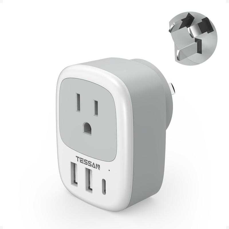 楽天市場】オーストラリア 変換プラグ o型 usb-c付き TESSAN 海外旅行