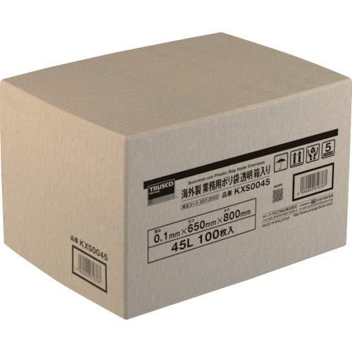 TRUSCO(トラスコ) 海外製 業務用ポリ袋 透明・箱入 0.1 100枚入 KXS