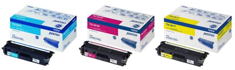 [ セット品 ] TN-491 / TN491 トナーカートリッジ 純正品 3色セット ( シアン マゼンタ イエロー )