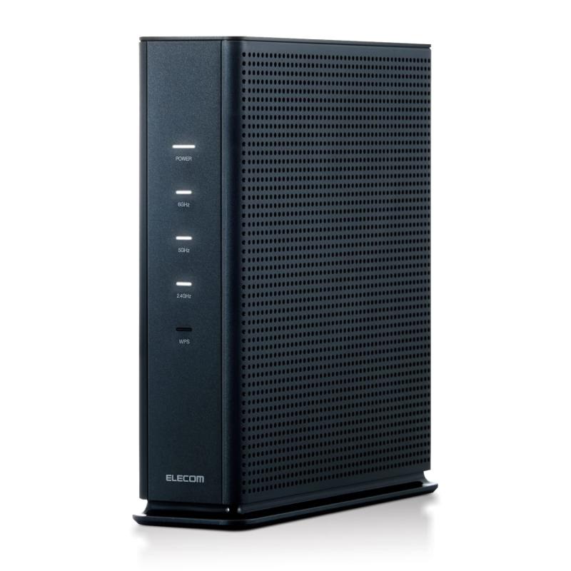 エレコム 無線LAN WiFi ルーター Wi-Fi6E AX5400 2402+2402＋574Mbps IPv6(IPoE)対応 ブラック / 戸建3階 マンション4LDK WRC-XE5400GS-G