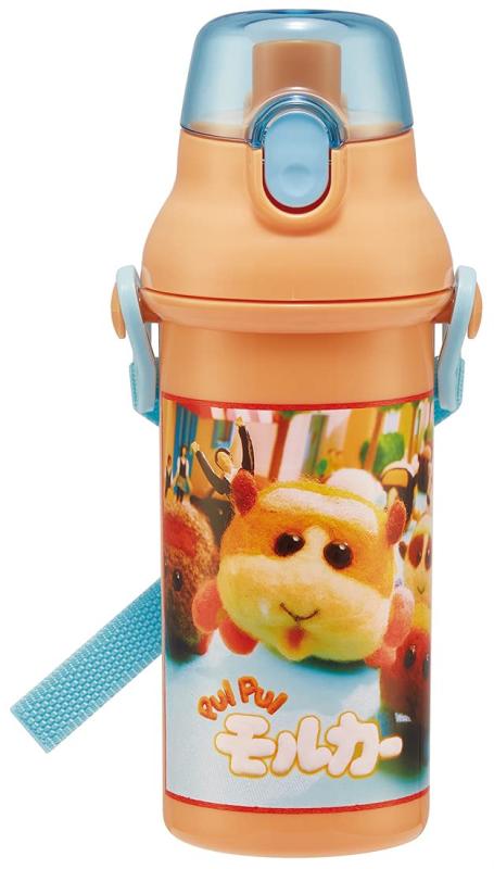 スケーター (skater) 子供用 プラスチック 水筒 480ml 銀イオン Ag+ 抗菌 PUIPUI モルカーPSB5SANAG-A画像