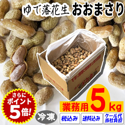 ★数量限定特別価格★送料込み・税込み【令和６年度産】【業務用】ゆで落花生・おおまさり 5.0kg【クール冷凍便】千葉県産　国産 落花生  おつまみ  ゆで落花生 おおまさり