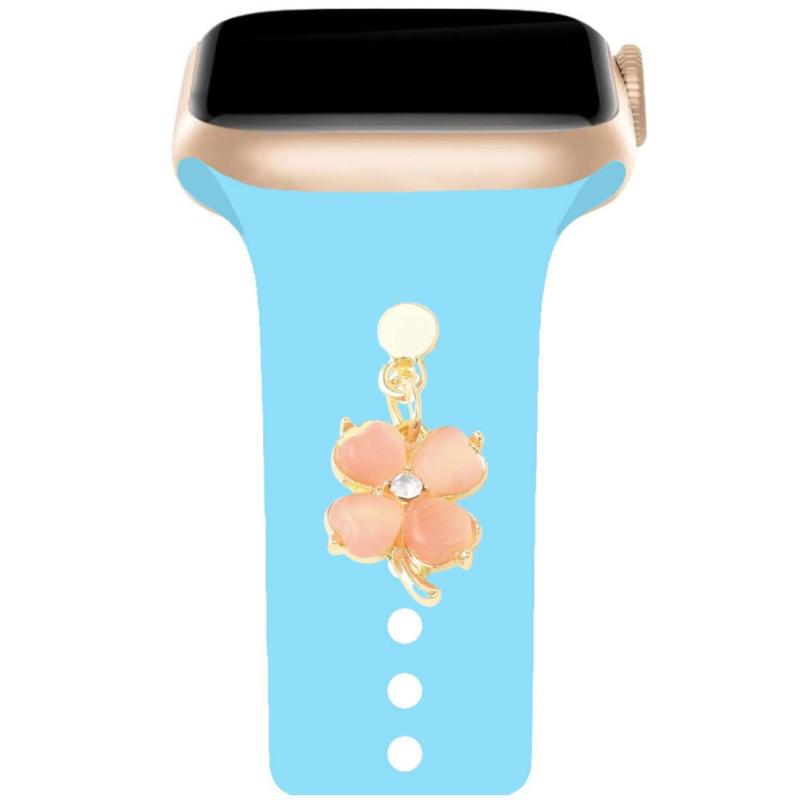 アニメーション フラワーズ かわいい 女性 腕時計の装飾 腕時計バンド アクセサリー For iWatch Fitbit Sense/Versa 3/ Charge 5/HUAWEI WATCH FIT アップルウォッチ バンドチャーム リングアクセサリ画像